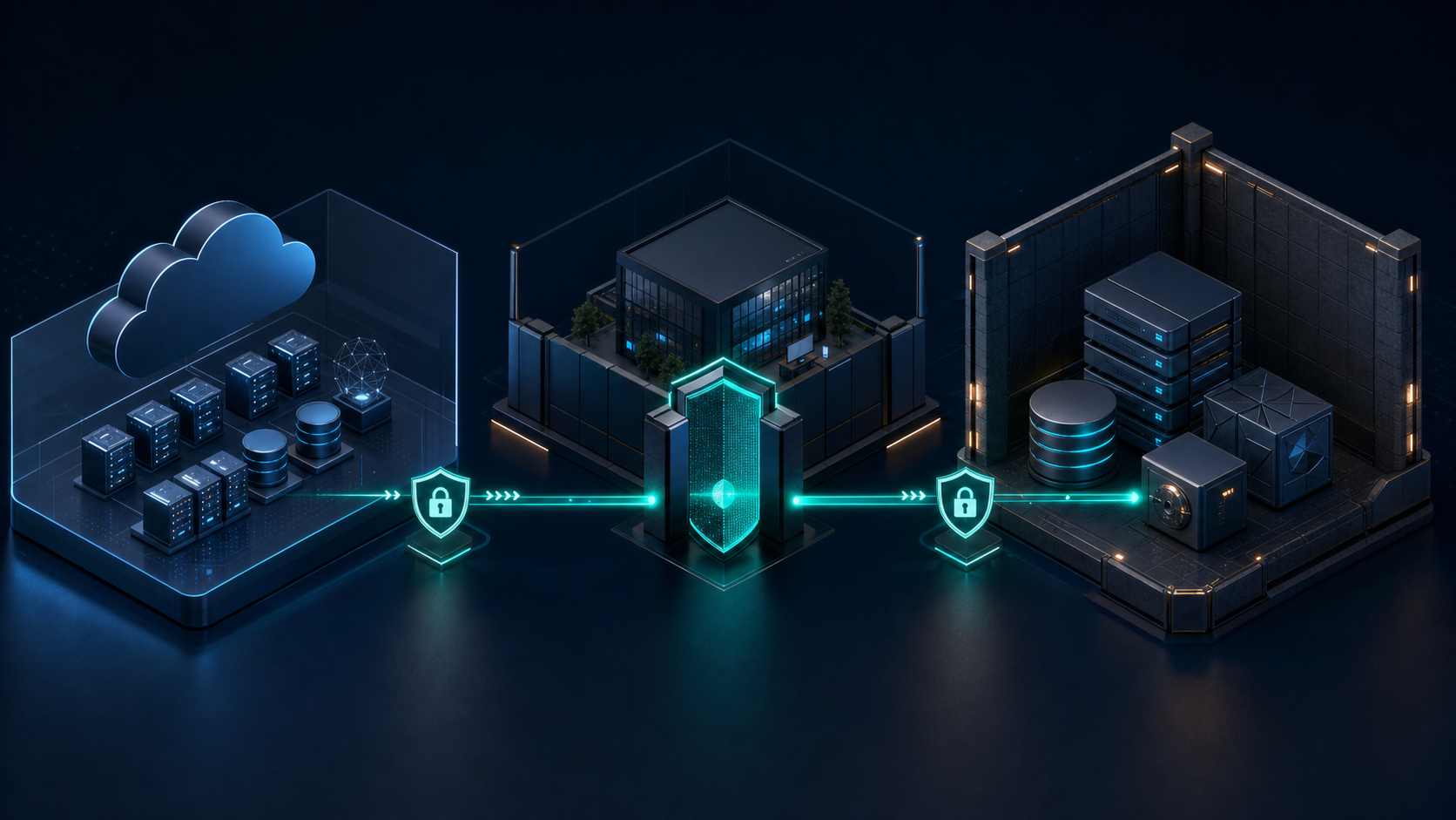 Managed Cloud, Managed Private with the Privacy Gateway, and Self-Hosted security architecture